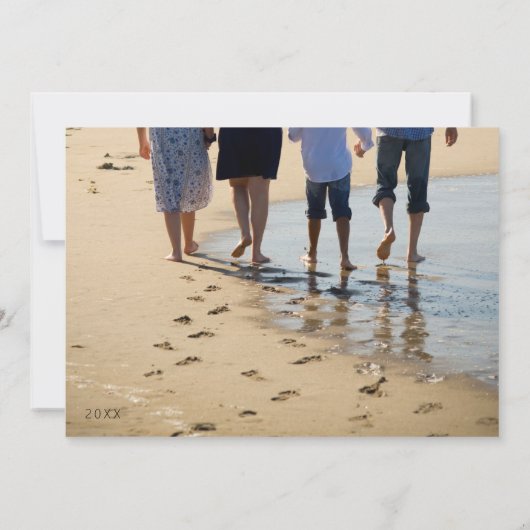 Minimalistische Weihnachts-Collage Card Ankündigung (Rückseite)