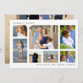 Minimalistische Weihnachts-Collage Card Ankündigung (Vorne/Hinten)