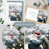 Minimalistische Weihnachts-Foto-Rücksendeadresse Adressaufkleber