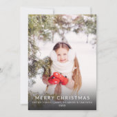 Minimalistische Weihnachts-Foto-Weihnachtskarte Einladung (Vorderseite)