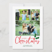 Minimalistische Weihnachts-Fotokarte Feiertagskarte (Vorderseite)