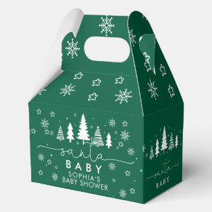 Minimalistische Weihnachts-Grüne Kinderdusche Geschenkschachtel