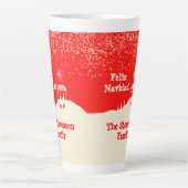 Minimalistische Weihnachts-Krippe Milchtasse (Vorderseite)