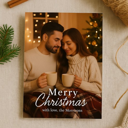 Minimalistische Weihnachts-Neutral-Warm-Weihnachts Einladung