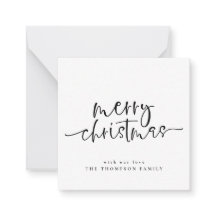 Minimalistische Weihnachts-Platz-Weihnachtskarte