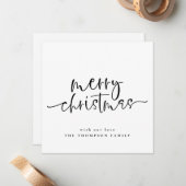 Minimalistische Weihnachts-Platz-Weihnachtskarte Mitteilungskarte (Vorderseite/Rückseite Beispiel)