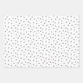 Minimalistische Weihnachts-Schwarz & Weiß-Einfache Geschenkpapier Set (Vorderseite 2)