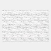 Minimalistische Weihnachts-Schwarz & Weiß-Tinten Geschenkpapier Set (Vorderseite)