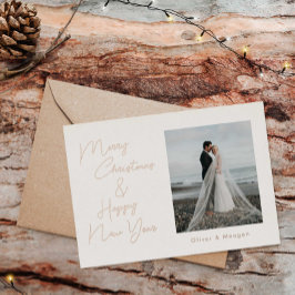 Minimalistische Weihnachts-Script-Foil-Urlaubskart Folien Feiertagskarte