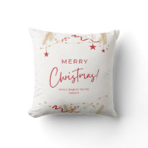 Minimalistische Weihnachts-Typografie-Wurfkissen