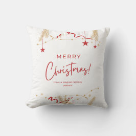 Minimalistische Weihnachts-Typografie-Wurfkissen Kissen