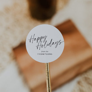 Minimalistische Weihnachts-Weihnachts-Weihnachtsfe Runder Aufkleber