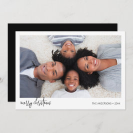 Minimalistische Weihnachts-Weihnachtsfotokarte Feiertagskarte