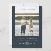 Minimalistische Weihnachts-Weihnachtsfotokarte Feiertagskarte (Vorderseite)