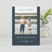 Minimalistische Weihnachts-Weihnachtsfotokarte Feiertagskarte (Stehend Vorderseite)