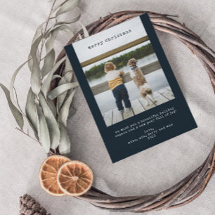 Minimalistische Weihnachts-Weihnachtsfotokarte Feiertagskarte