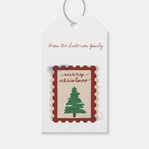 Minimalistische Weihnachtsbaum-Geschenkanhänger Geschenkanhänger