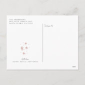 Minimalistische Weihnachtsbäume Feiertagspostkarte (Rückseite)