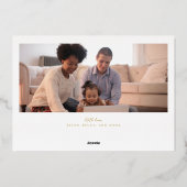 Minimalistische Weihnachtsbäume Folien Feiertagskarte (Rückseite)