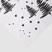 Minimalistische Weihnachtsbäume in Weiß Seidenpapier (Ausschnitt)