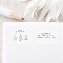 Minimalistische Weihnachtsbaumen-Rücksendeadresse