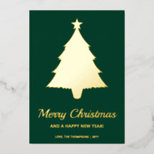 Minimalistische Weihnachtsbaumform mit grünem Text