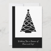 Minimalistische Weihnachtsbaumkarte Feiertagskarte (Vorderseite)