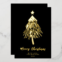 Minimalistische Weihnachtsbaumkarte