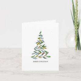 Minimalistische Weihnachtsbaumkarten Feiertagskarte