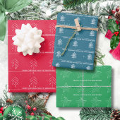 Minimalistische Weihnachtsbaumstämme - Schnee Geschenkpapier Set