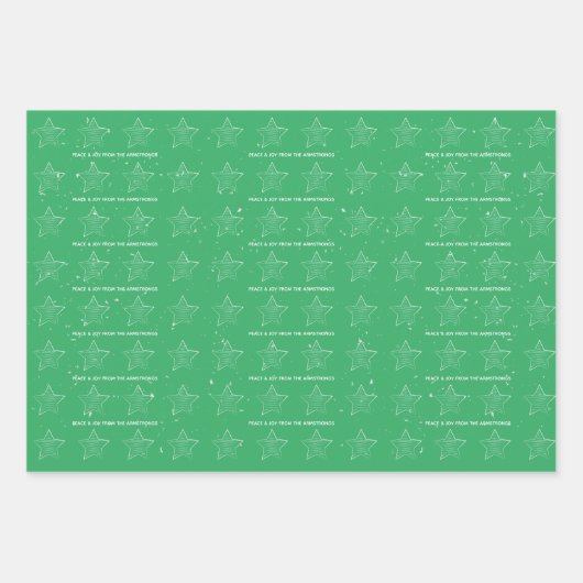 Minimalistische Weihnachtsbaumstämme - Schnee Geschenkpapier Set (Vorderseite 3)