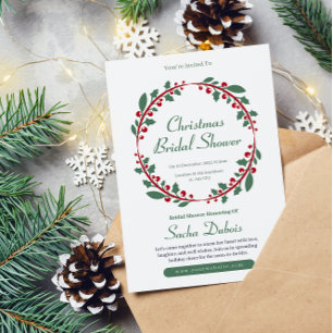 Minimalistische Weihnachtsdusche Einladung