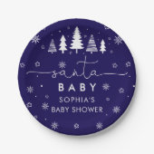 Minimalistische Weihnachtsdusche Pappteller (Vorderseite)