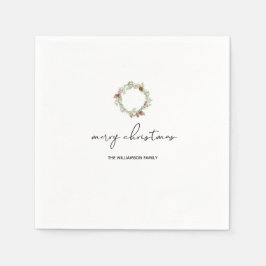 Minimalistische Weihnachtsfamilie Serviette