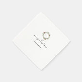 Minimalistische Weihnachtsfamilie Serviette (Ecke)