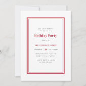 Minimalistische Weihnachtsfeier Einladung (Vorderseite)