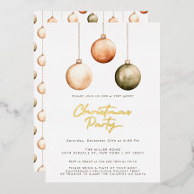 Minimalistische Weihnachtsfeier-Einladung