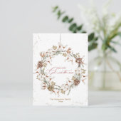 Minimalistische Weihnachtsfeierkarte Feiertagspostkarte (Stehend Vorderseite)