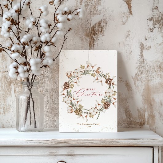 Minimalistische Weihnachtsfeierkarte Feiertagspostkarte