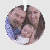 Minimalistische Weihnachtsfeiertage Foto Ornament (Rückseite)