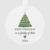 Minimalistische Weihnachtsfeiertage Foto Ornament (Vorderseite)