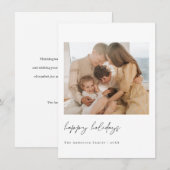 Minimalistische Weihnachtsfotokarte Dankeskarte (Vorne/Hinten)