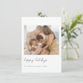 Minimalistische Weihnachtsfotokarte Dankeskarte (Stehend Vorderseite)