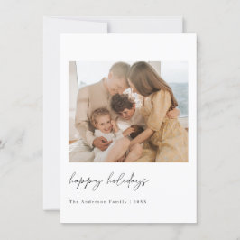 Minimalistische Weihnachtsfotokarte Dankeskarte