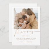 Minimalistische Weihnachtsfotokarte Dankeskarte (Vorne/Hinten)