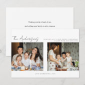 Minimalistische Weihnachtsfotokarte Dankeskarte (Vorne/Hinten)