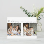 Minimalistische Weihnachtsfotokarte Dankeskarte (Stehend Vorderseite)