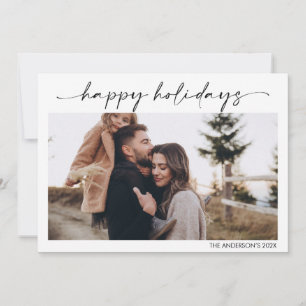 Minimalistische Weihnachtsfotokarte Einladung