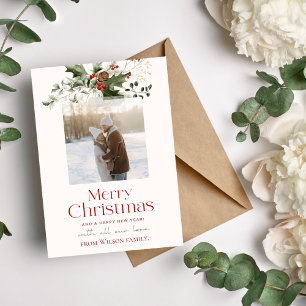 Minimalistische Weihnachtsfotokarte Feiertagskarte