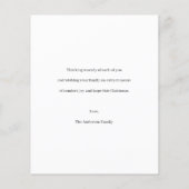 Minimalistische Weihnachtsfotokarte Flyer (Hinten)